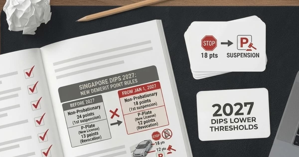 2026年新加坡新版记分制度（DIPS）详解：驾考学员与P牌新手必读
