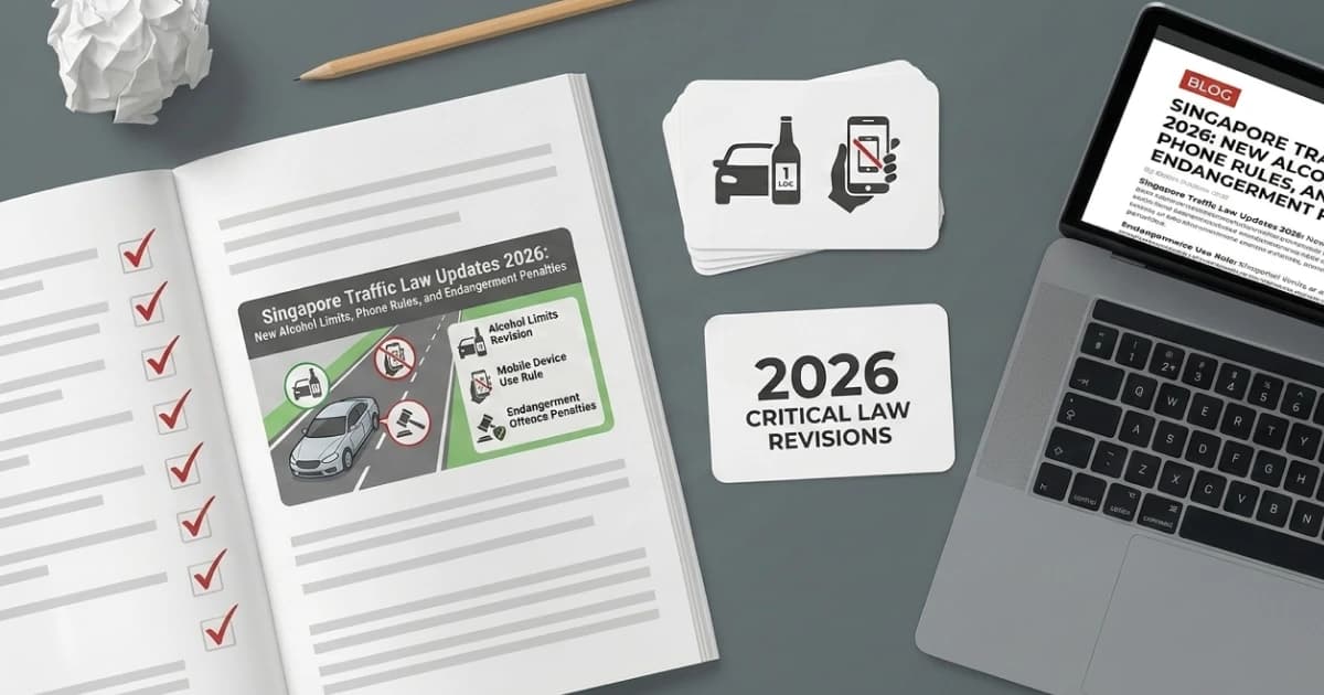 Singapore Traffic Law Updates 2026: New Alcohol Limits, Phone Rules, and Endangerment Penalties